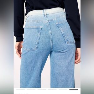 Warp + Weft NCE dip dyed wide leg jeans